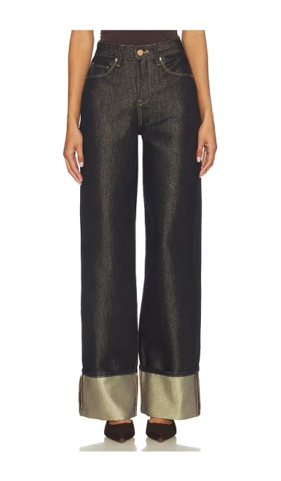 Blanknyc Cuffed Wide Leg Jeans In Blue