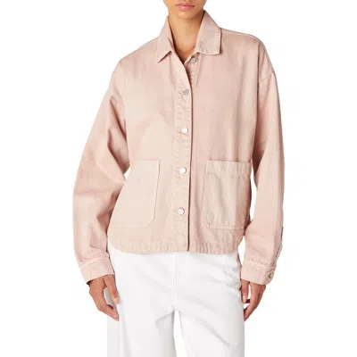 Blanknyc Denim Overshirt In Rosewater