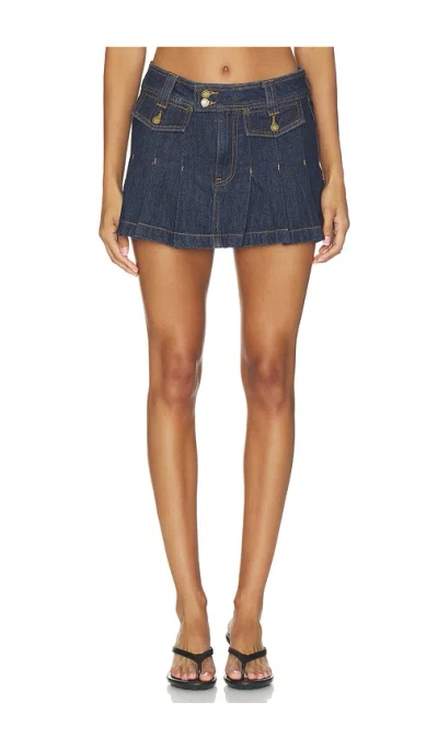 Blanknyc Denim Pleated Skirt In Multi