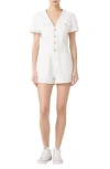 Blanknyc Denim Romper In Head In The Clouds