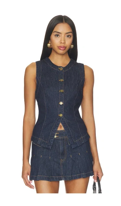 Blanknyc Denim Vest In Multi