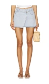 Blanknyc Denim Wrap Skirt In Blue