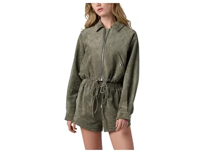 Blanknyc Desert Sage Faux Suede Jacket In Green
