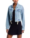 Blanknyc Drawstring Denim Jacket In Feeling Good