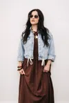 Blanknyc Drawstring Hem Denim Jacket In Medium Wash In Blue