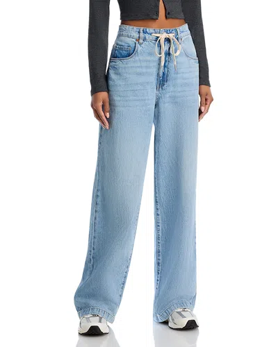 Blanknyc Drawstring Wide Leg Jeans In Feeling Good