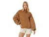 Blanknyc Drop Shoulder Quilted Jacket In Chai Tea In Brown