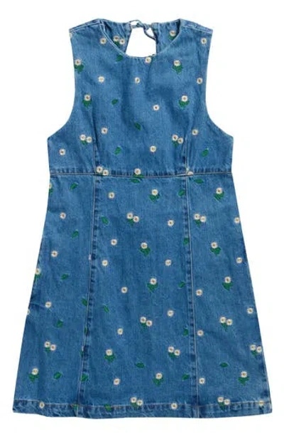 Blanknyc Embroidered Empire Waist Denim Minidress