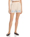 Blanknyc Embroidered Pull On Shorts In Multi