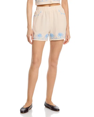 Blanknyc Embroidered Pull On Shorts In Multi