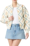 Blanknyc Embroidered Quilted Cotton Bomber Jacket In Sought After