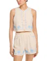 Blanknyc Embroidered Top In Neutral