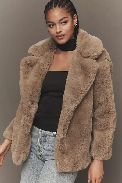 Blanknyc Faux Fur Coat Jacket In Brown