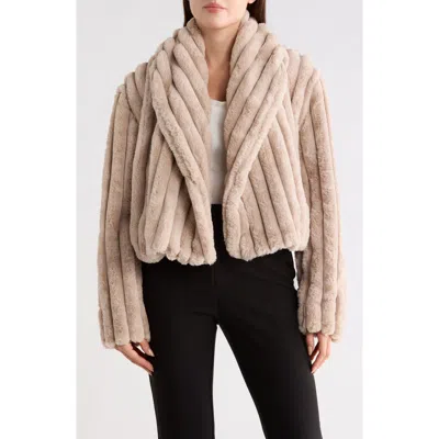 Blanknyc Faux Fur Cropped Jacket In Multi