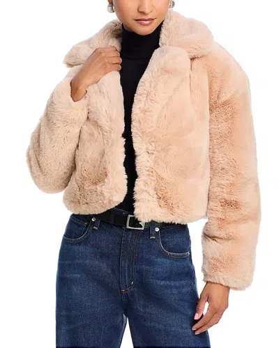 Blanknyc Faux Fur Jacket In Oatmeal Cream