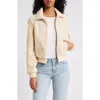 Blanknyc Mixed Media Faux Fur Bomber Jacket In Daydreamer