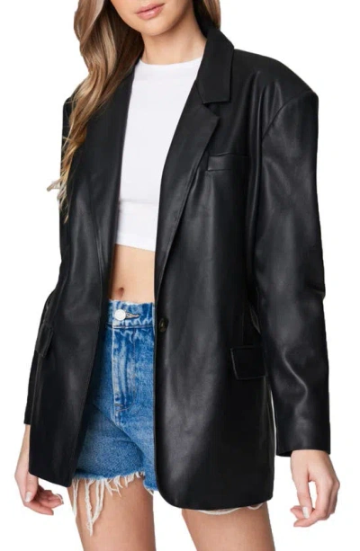 Blanknyc Faux Leather Blazer In Self Starter