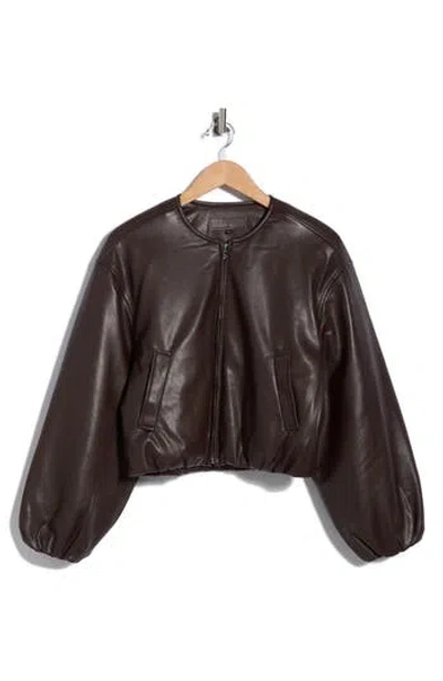 Blanknyc Faux Leather Bomber Jacket In Brown