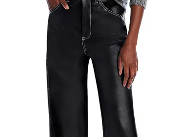 Blanknyc Faux Leather Cropped Pants In Black