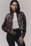 Blanknyc Faux-leather Grommet Jacket In Brown