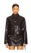 Blanknyc Faux Leather Jacket In Burgundy