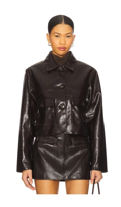 Blanknyc Faux Leather Jacket In Burgundy