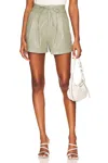 Blanknyc Faux Leather Maybell Short In Joyous Shout In Multi