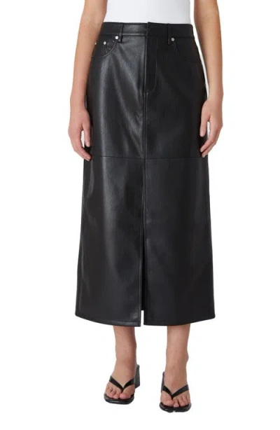 Blanknyc Faux Leather Midi Skirt In Done Deal