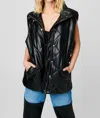 BLANKNYC FAUX LEATHER VEST IN NIGHT FEVER
