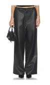 Blanknyc Faux Leather Wide Leg Pant In Black