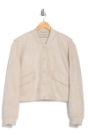 Blanknyc Faux Suede Bomber Jacket In Brickwall