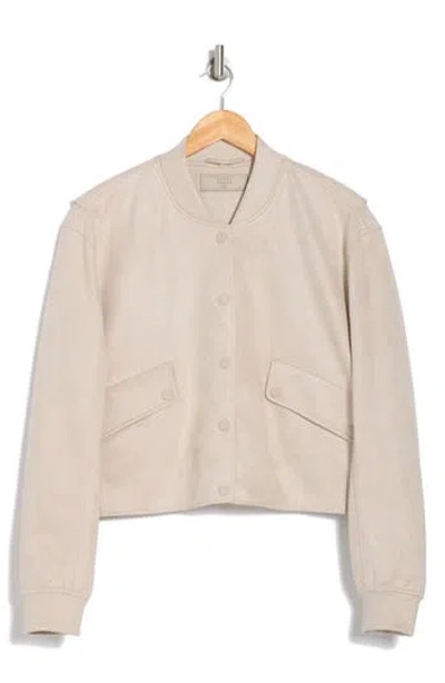 Blanknyc Faux Suede Bomber Jacket In Brickwall