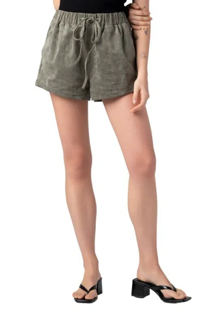 Blanknyc Faux Suede Drawstring Shorts In Black
