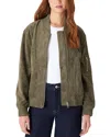 Blanknyc Faux Suede Bomber Jacket In Take A Hike