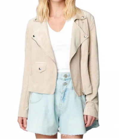 Blanknyc Faux Suede Moto Jacket In Brickwall In Neutral