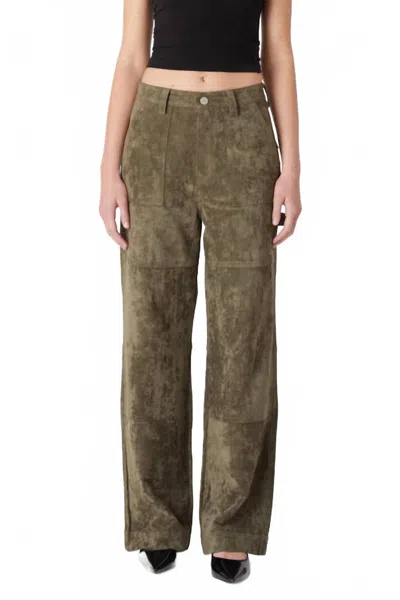 BLANKNYC FAUX SUEDE TROUSERS PANTS IN TAKE A HIKE