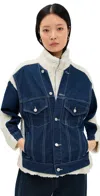 Blanknyc Feeling Frosty Jacket Dark Wash In Dark Wash