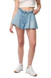 Shop Blanknyc Flare Denim Shorts In Head To Head