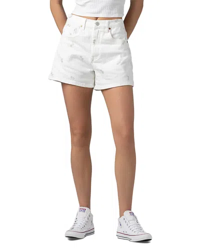 Blanknyc Floral Embroidered Shorts In White