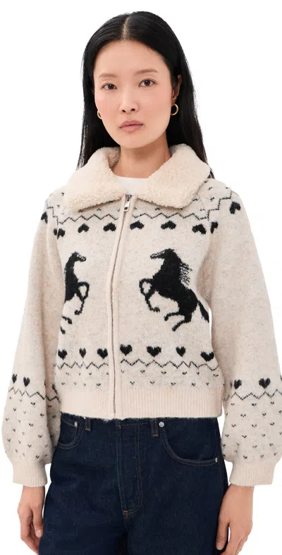 Blanknyc Flying Solo Pullover Cream In Neutral