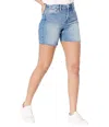 Blanknyc Forget It Shorts Women's Blue Denim Stretch Raw Hem Chino Jdm1172 In Blue