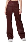 Blanknyc Franklin Coated Denim Ribcage Jeans In Coffee Talk