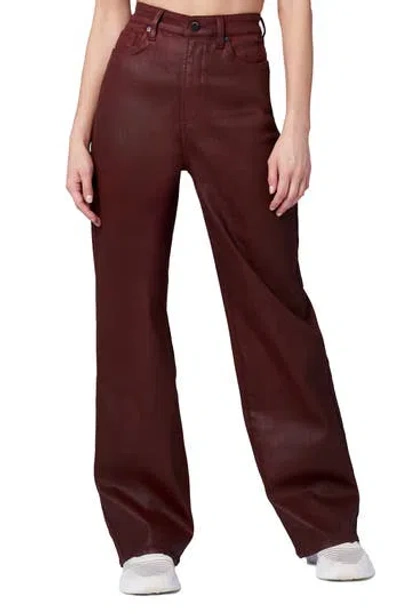 Blanknyc Franklin Coated Denim Ribcage Jeans In Coffee Talk