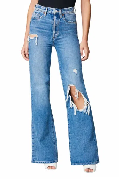 Blanknyc Franklin Straight Rip Pants In Cruise Control In Blue