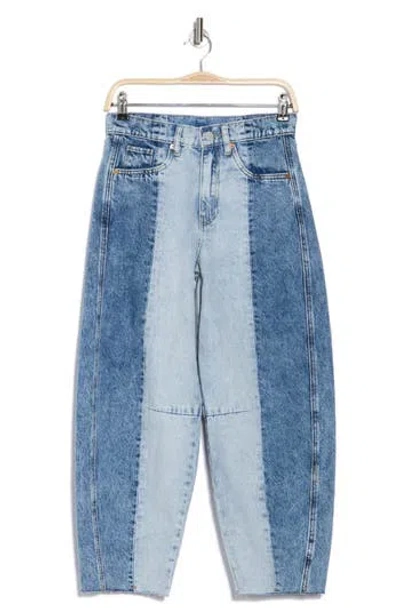 Blanknyc Fray Hem Barrel Leg Jeans In Piece By Piece