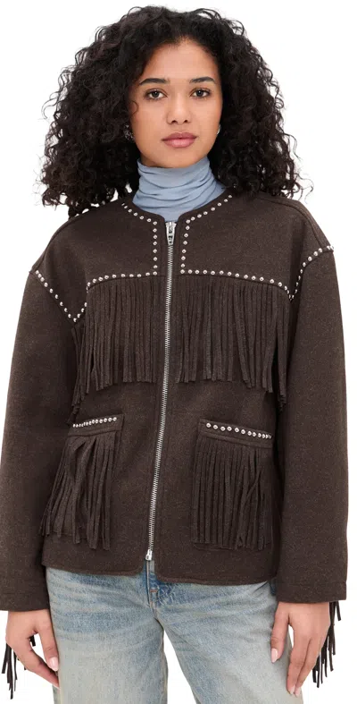Blanknyc Fringe Benefits Jacket Brown