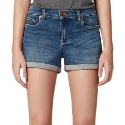 Blanknyc Fulton Low Rise Shorts In Blue Steel
