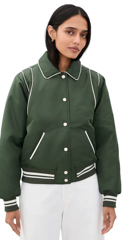 Blanknyc Game Face Bomber Jacker Olive