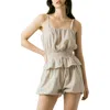 Blanknyc Gingham Cotton Smocked Waist Camisole