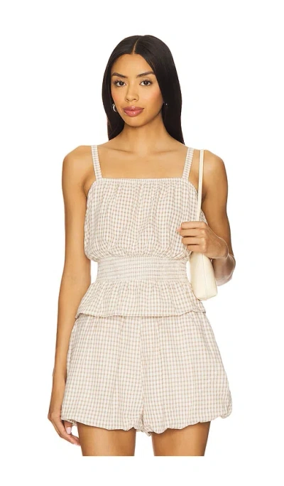 Blanknyc Gingham Top In Neutral